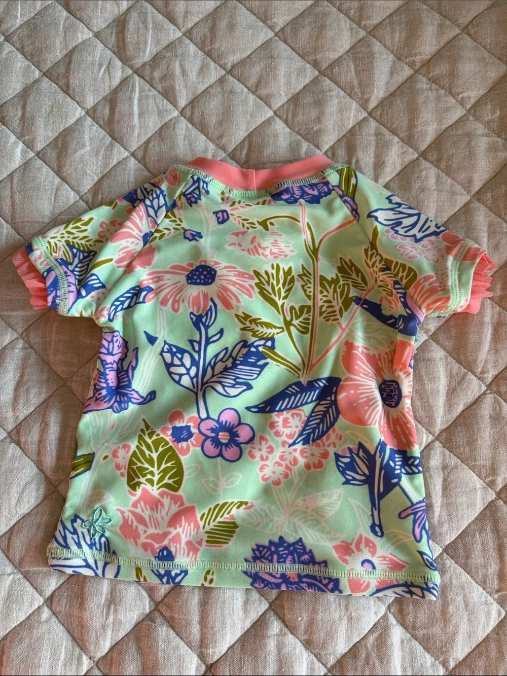 Matilda Jane Coral & Mint Floral Smocked Top